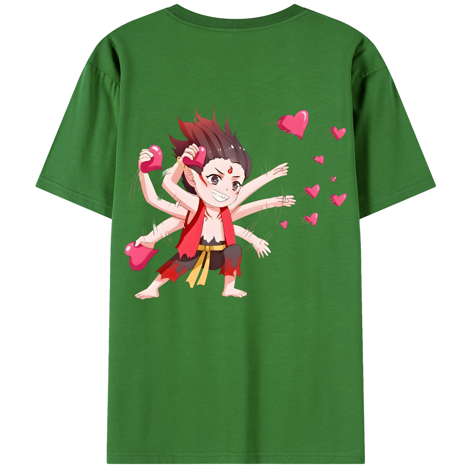 （画像用） Ne Zha 2 ナタ 魔童の大暴れ レディース半袖Tシャツ(バックプリント)